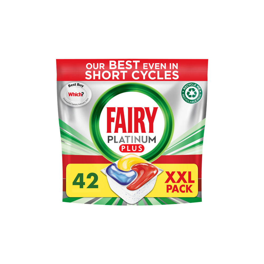 Fairy Platinum Plus All In One Dishwasher Capsules Lemon 42s - Snapcart.pk