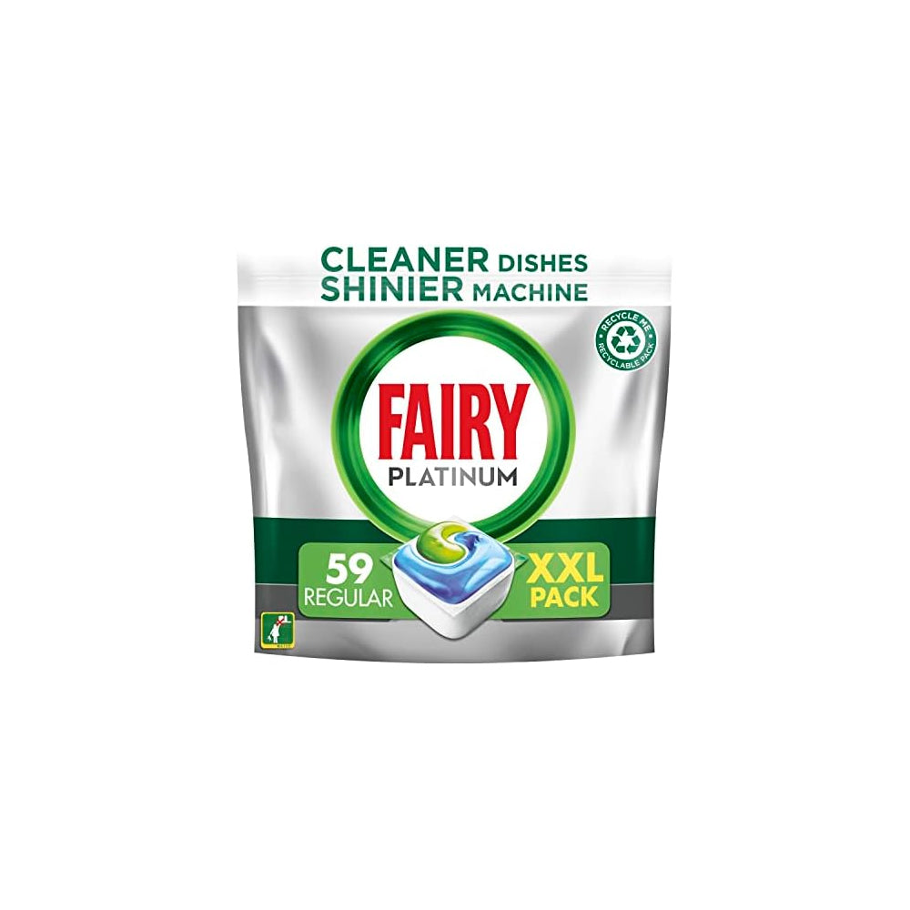 Fairy Platinum All In One Dishwasher Capsules Lemon 59s - Snapcart.pk