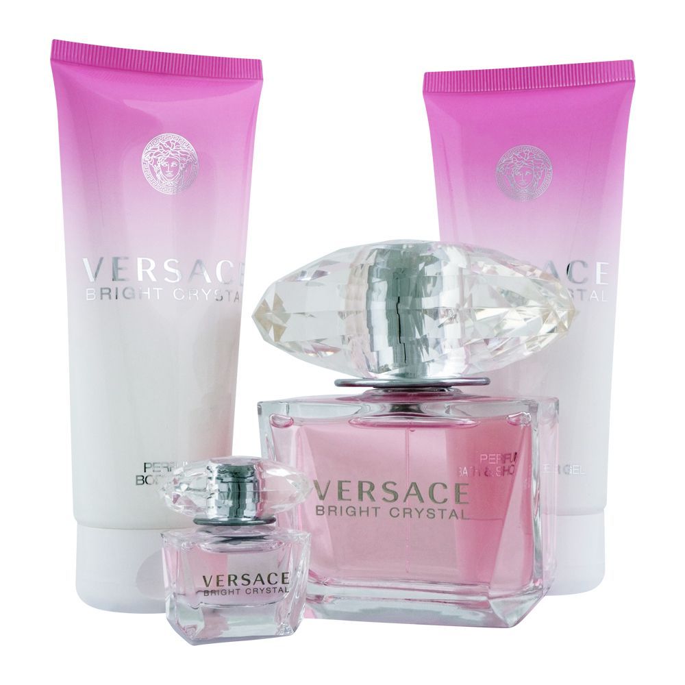 Versace Bright Crystal Women Gift Set EDT 50Ml+Body Lotion 50Ml+Bath & Shower Gel 50Ml