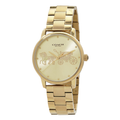 Coach Grand Gold Stainless Steel Gold Dial Quartz Watch for Ladies - 14503075
