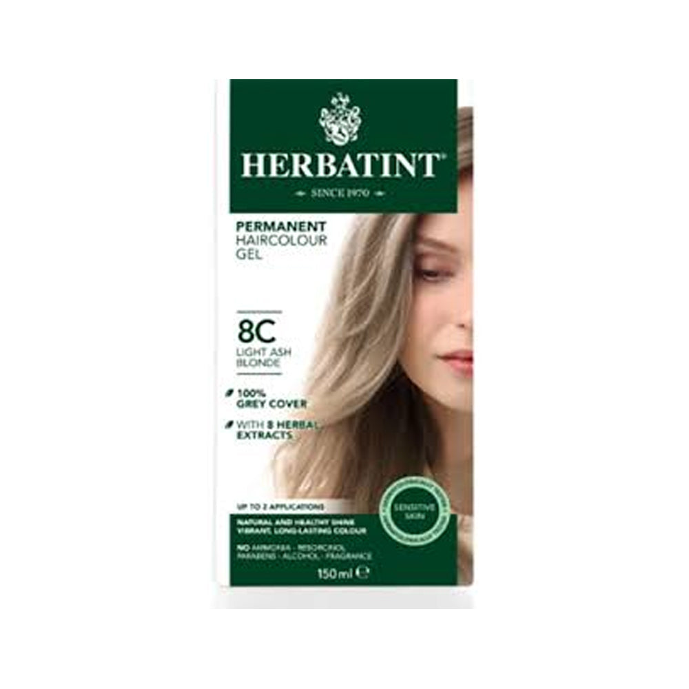 Herbatint 8c Light Ash Blonde Hair Colour 150ml - Snapcart.pk