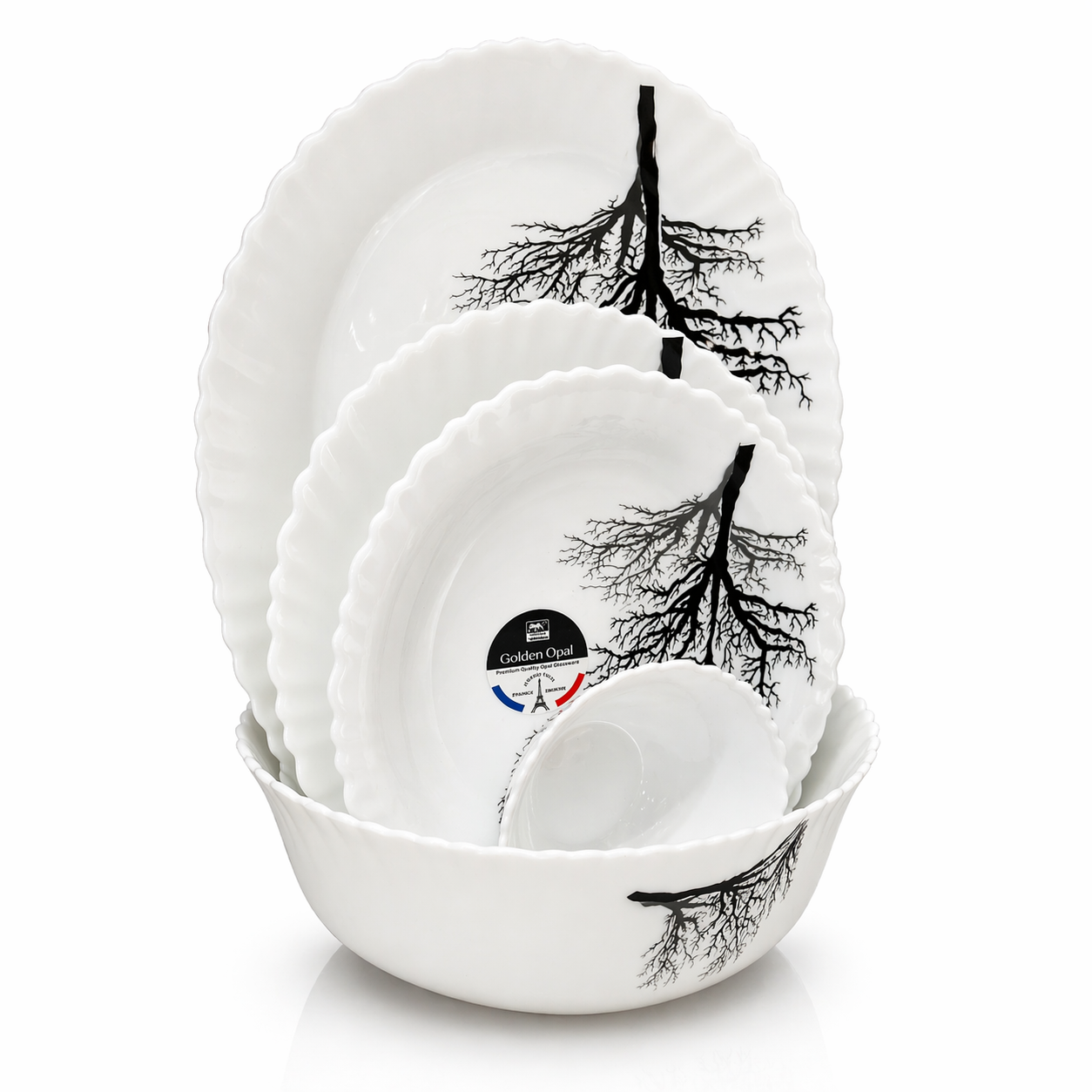 DINNER SET 26 PCS SQ PRINT (C)
