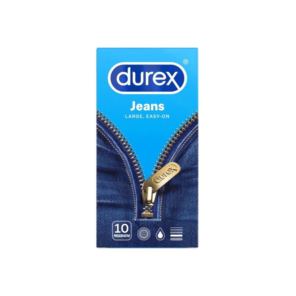 Durex Jeans Large Easy-on Condoms 10s (uk) - Snapcart.pk