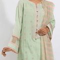 zellbury Embroidered Shirt Dupatta Trouser - Mint - Jacquard Suit 3 piece vol.4