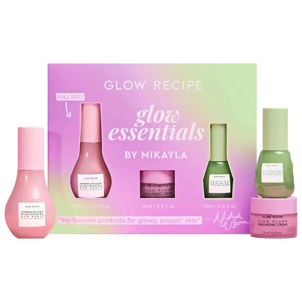 Glow Recipe Essentials Watermelon Brightening Drops 40Ml+Plum Plump Cream 15Ml+Avocado Serum15Ml