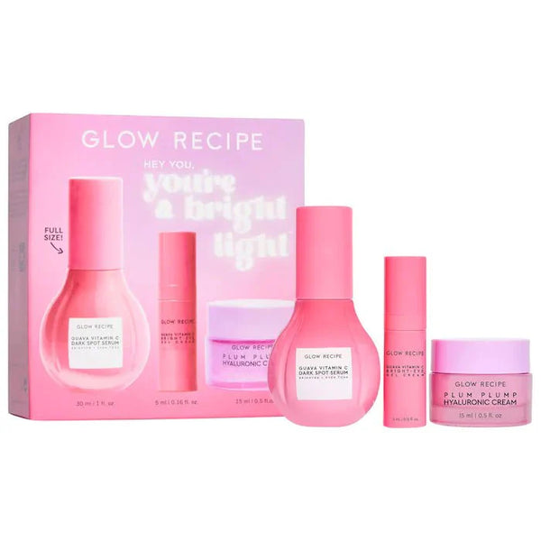 Glow Recipe Guava Vitamin C Serum 30Ml+Guava Eye Gel 5Ml+Plum plump Cream 15Ml