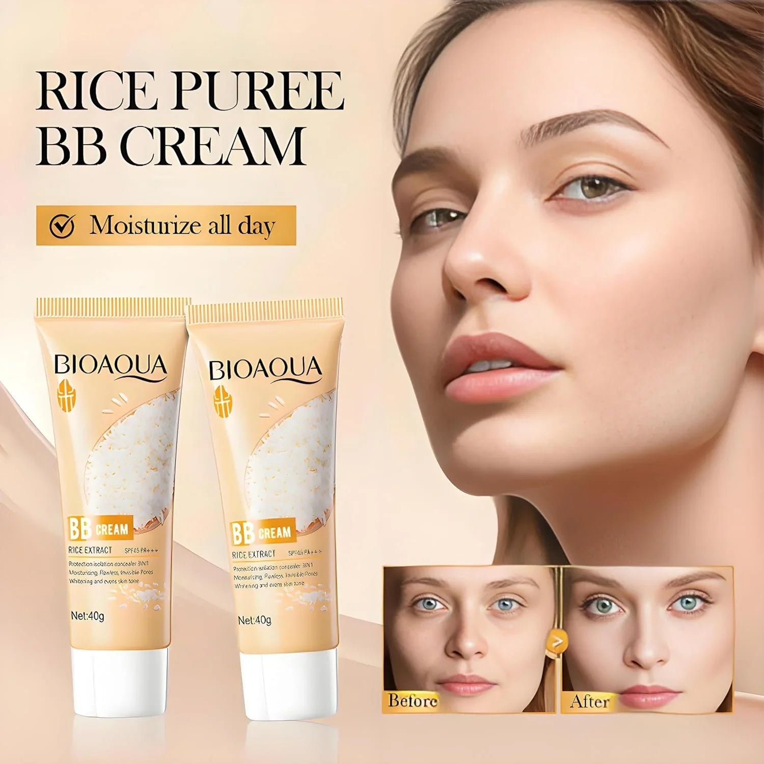 Bio Aqua Rice Raw Pulp Bb Cream Spf 45 Pa+ 40G