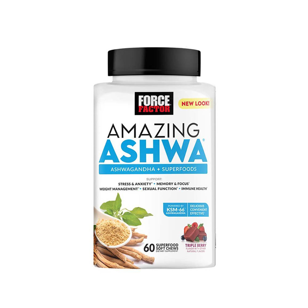 Force Factor Amazing Ashwagandha Triple Berry Soft Chews 60s - Snapcart.pk