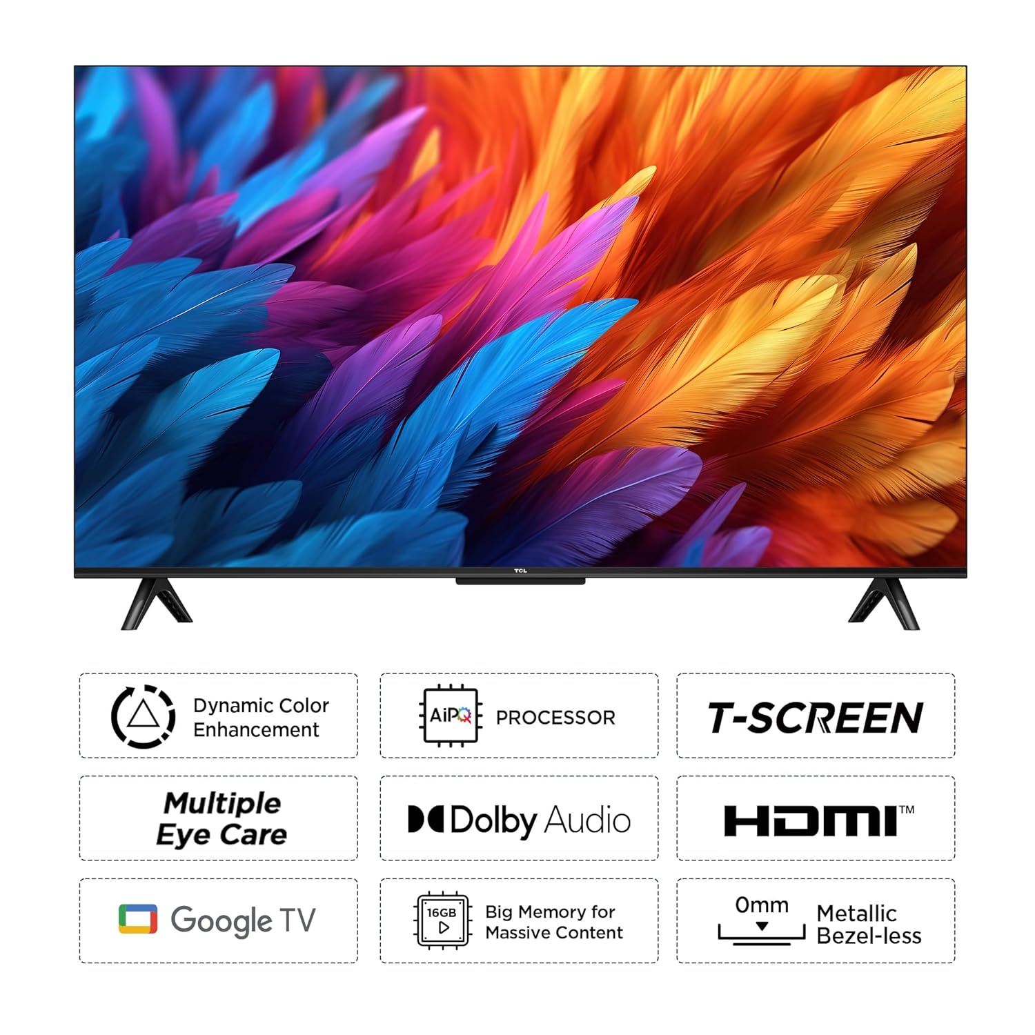 TCL TCL 108 cm (43 inches) Metallic Bezel-Less Series 4K Ultra HD Smart LED Google TV 43V6B - My Store