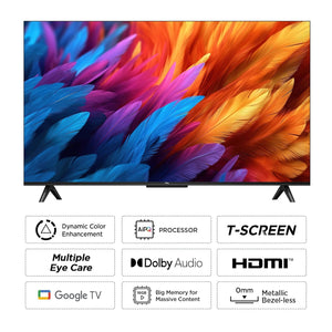 TCL TCL 108 cm (43 inches) Metallic Bezel-Less Series 4K Ultra HD Smart LED Google TV 43V6B - My Store