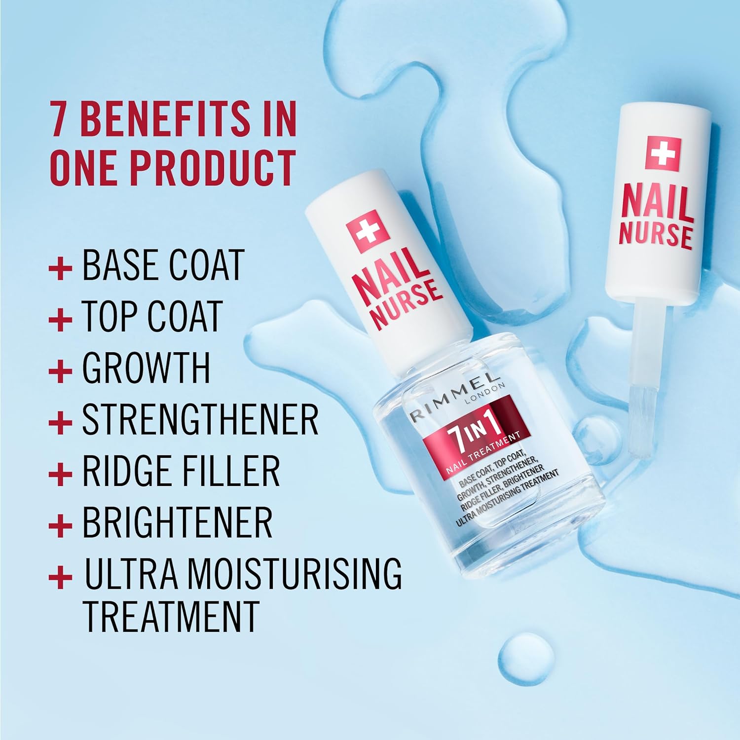 Rimmel Nail Care 7 In 1 Multi Benefit Base & Top Cot 12Ml