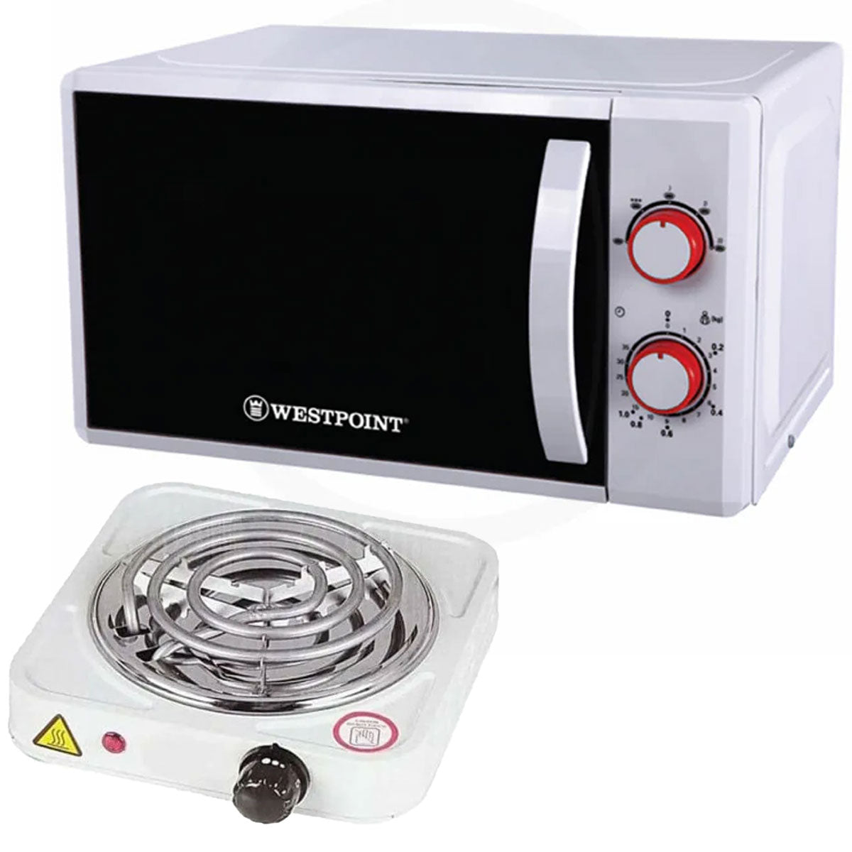 Westpoint Microwave Oven WF-822 - 20 Litres + Electric Stove/Hot Plate - Snapcart.pk