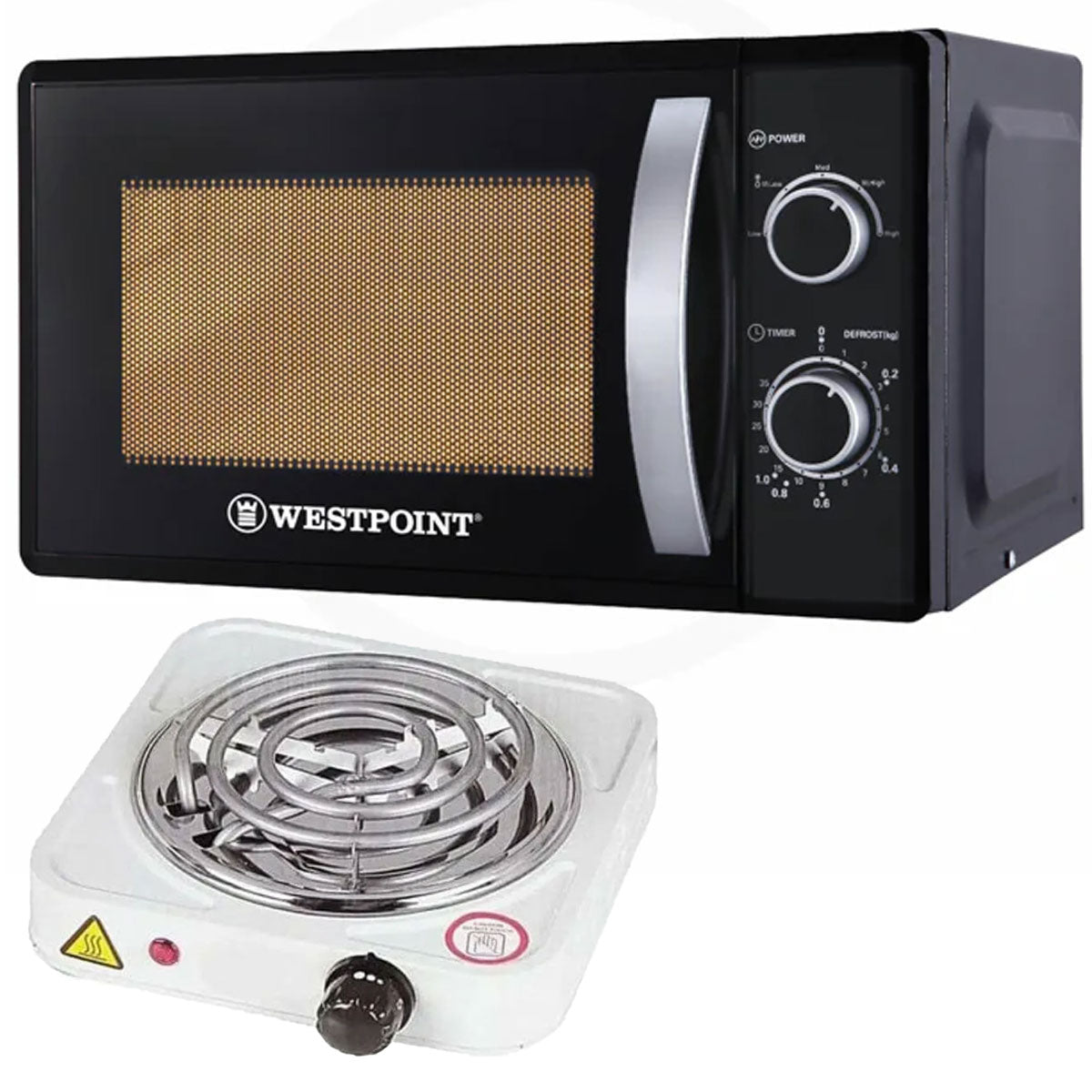 Westpoint Microwave Oven WF-823 - 20 Litres + Electric Stove/Hot Plate - Snapcart.pk