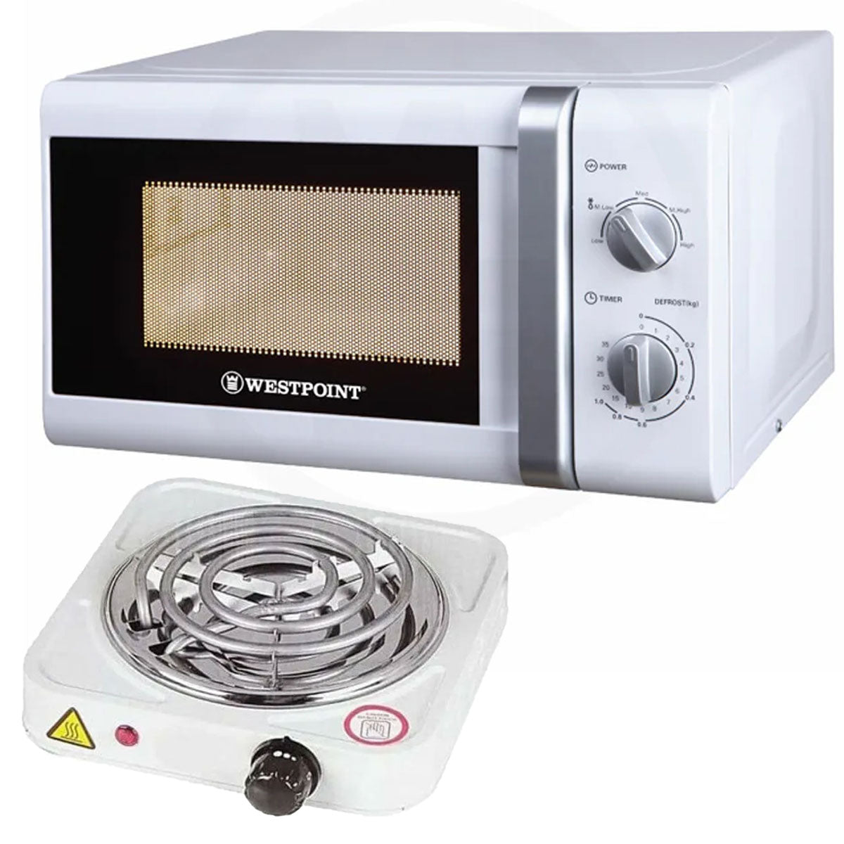 Westpoint Microwave Oven WF-824- 20 Litres + Electric Stove/Hot Plate - Snapcart.pk