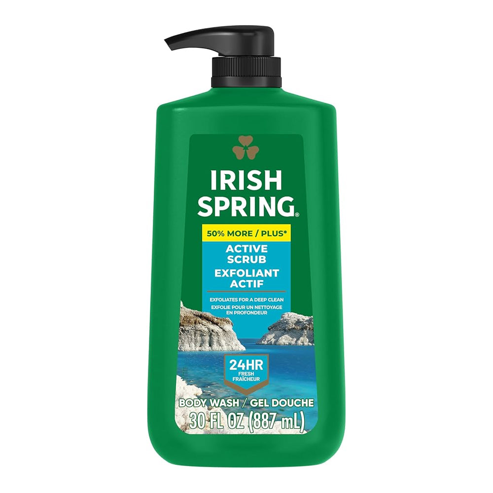 Irish Spring Active Scrub Exfoliant Body Wash 887ml
