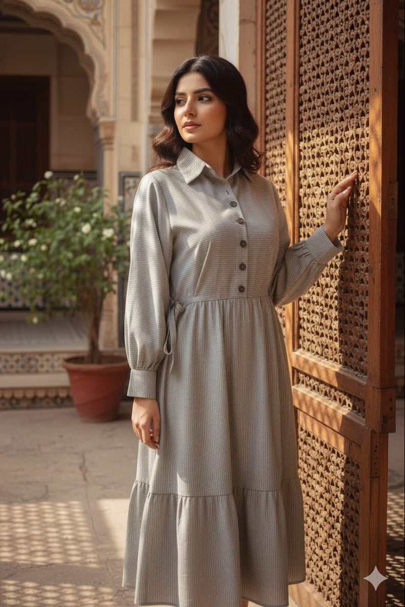 Urban Cut Yarn Dyed Cotton - 1 Piece Dress