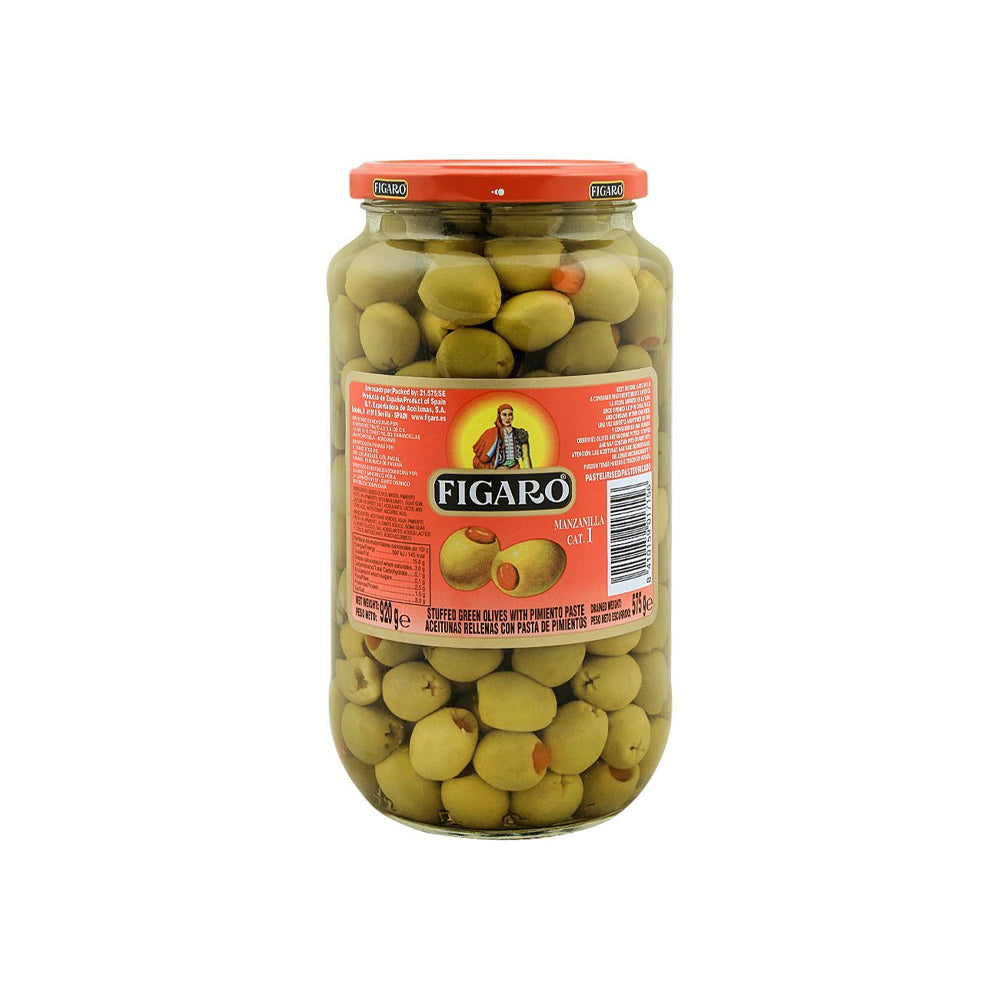 Figaro Stuffed Green Olives With Pimento Paste 920g - Snapcart.pk