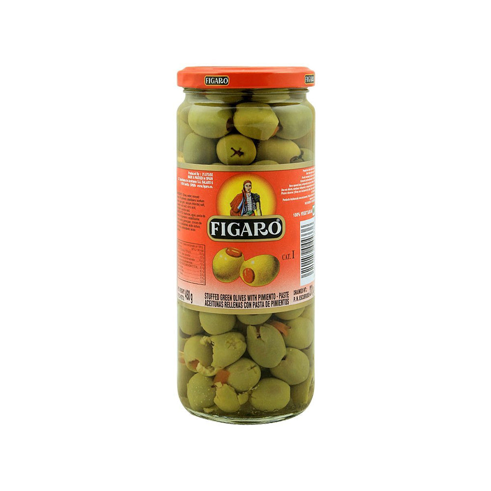 Figaro Stuffed Green Olives With Pimento Paste 450g - Snapcart.pk