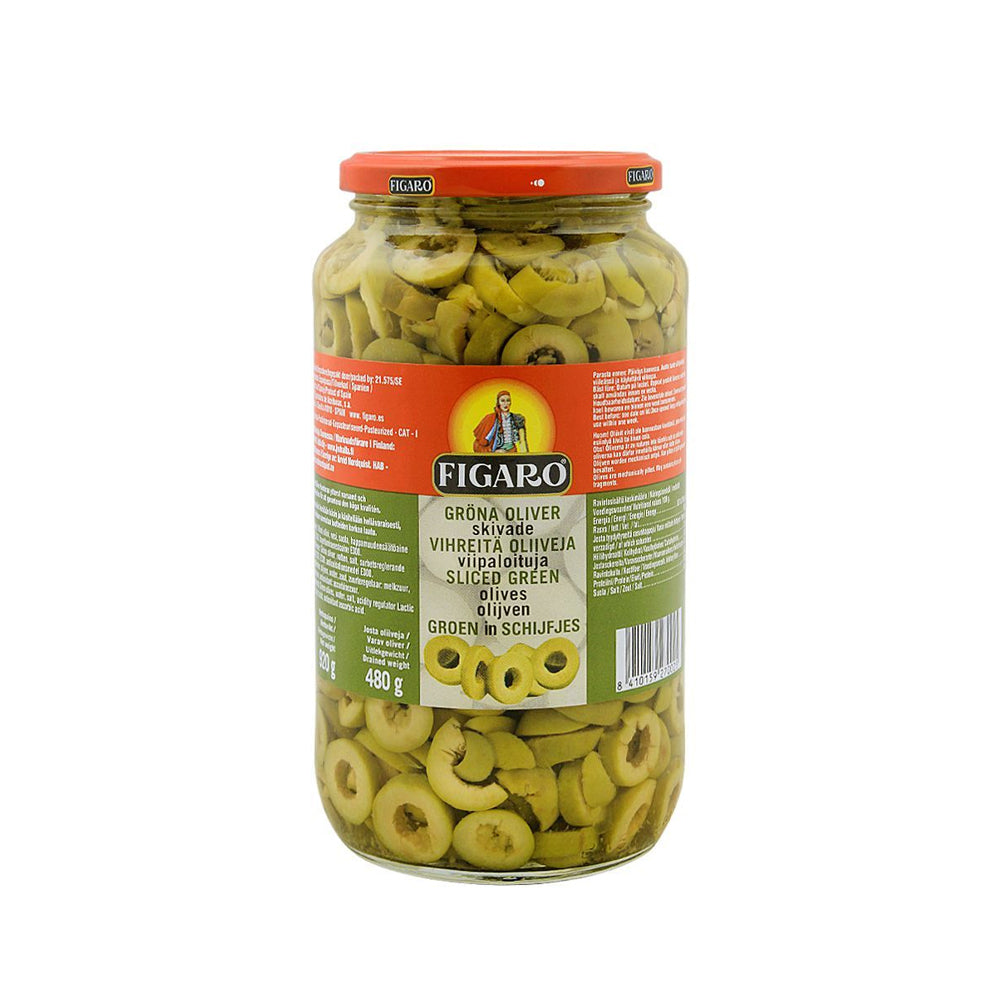 Figaro Olives Green Sliced 920g - Snapcart.pk