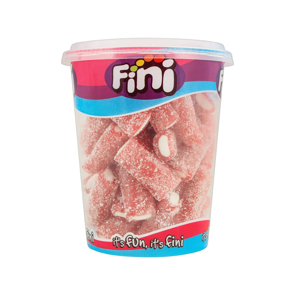 Fini Sour Strawberry Mini Cables Cup 200g - Snapcart.pk