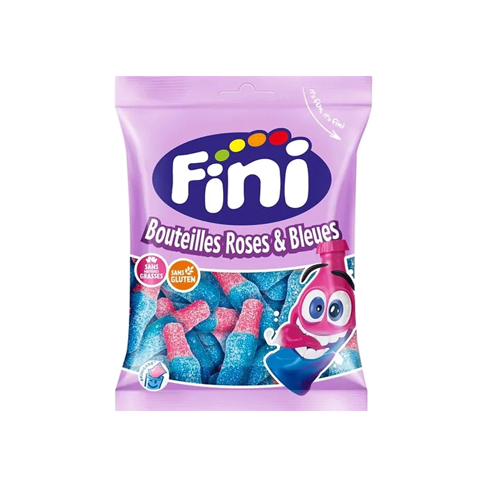 Fini Pink Blue Bottles Jellies 80g - Snapcart.pk