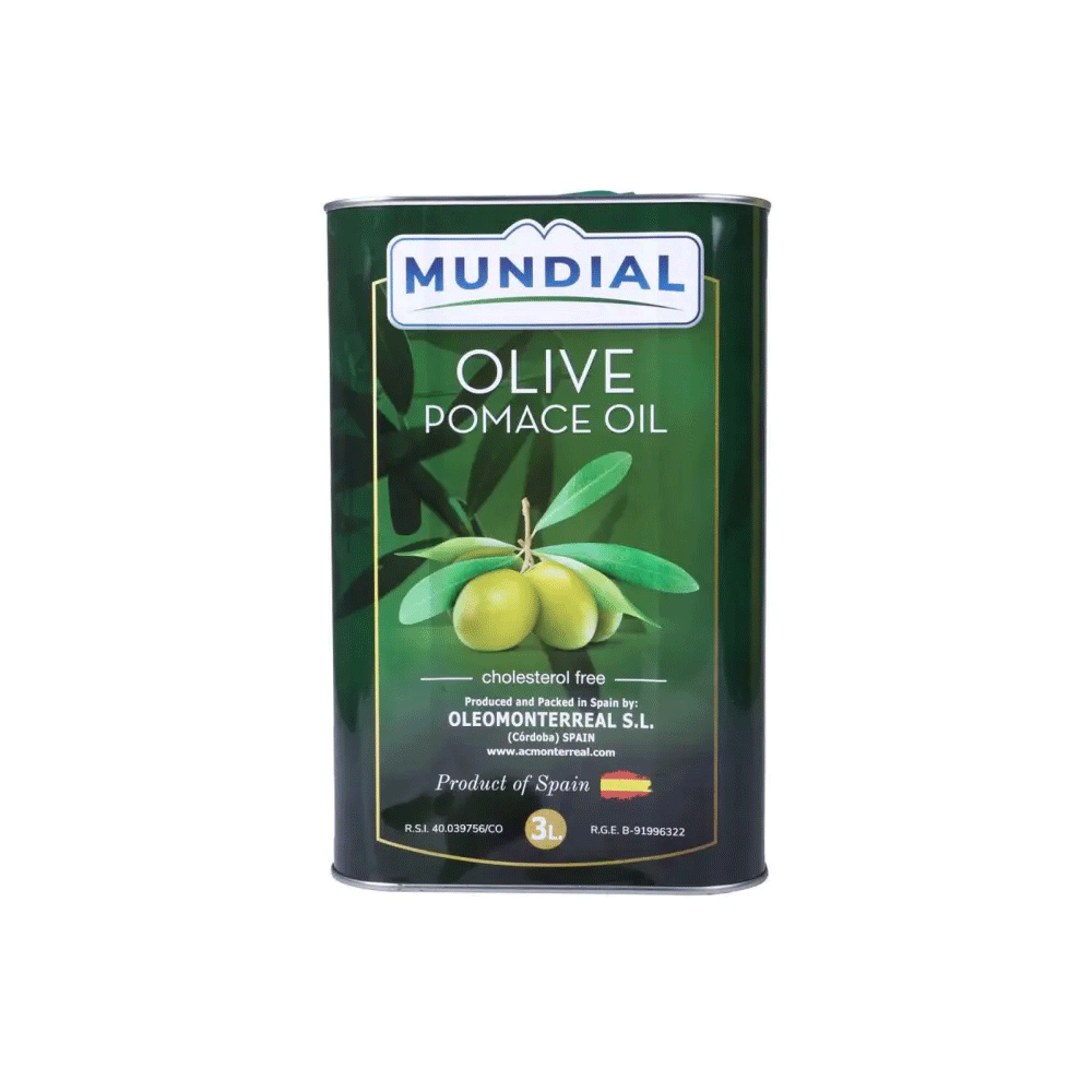 Mundial Olive Pomace Oil 3ltr Tin - Snapcart.pk