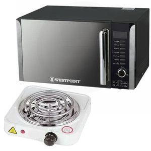 Westpoint Microwave Oven with Grill WF-841DG - 40 Litres + Electric Stove/Hot Plate - Snapcart.pk