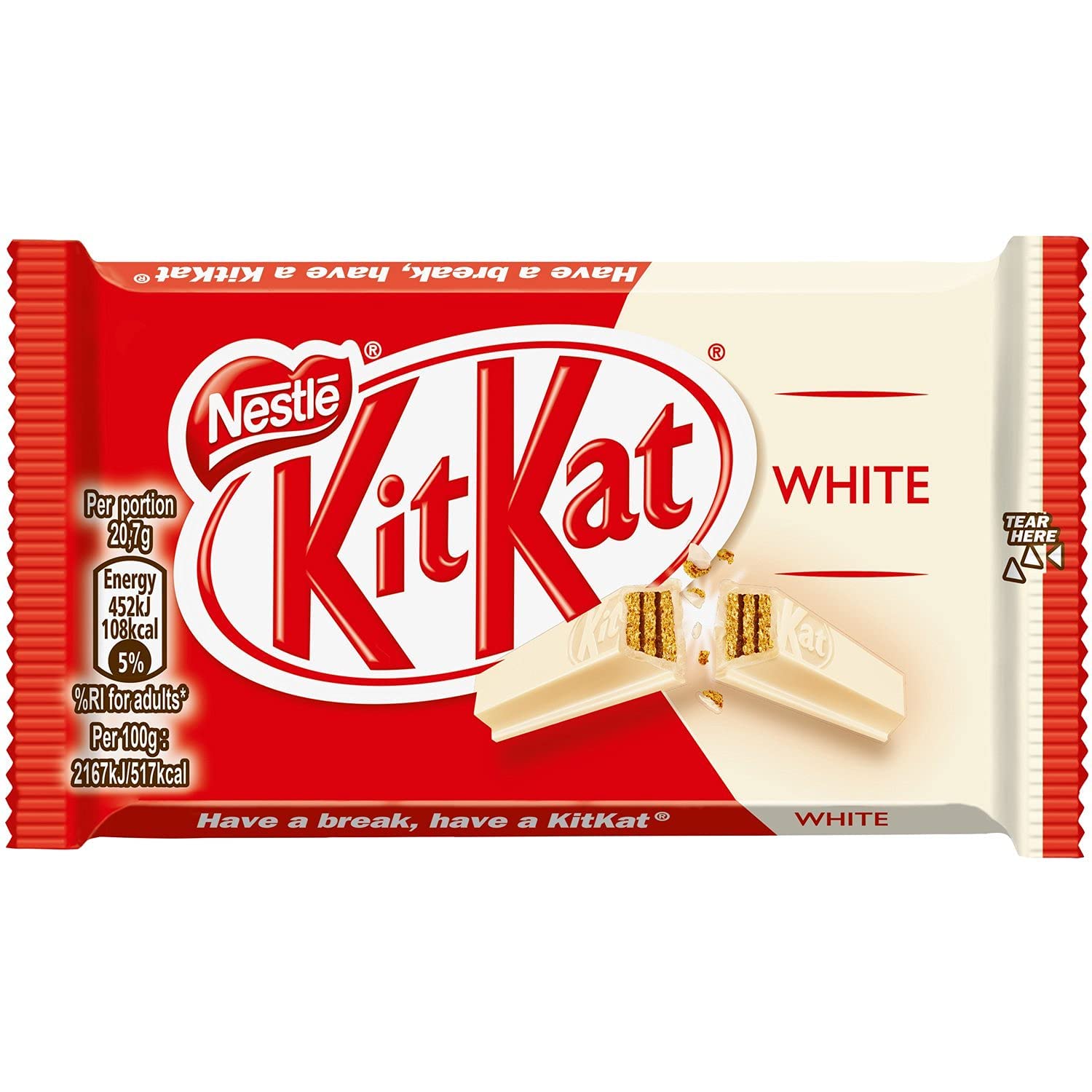 Nestle Kit Kat White 4 Finger - Snapcart.pk