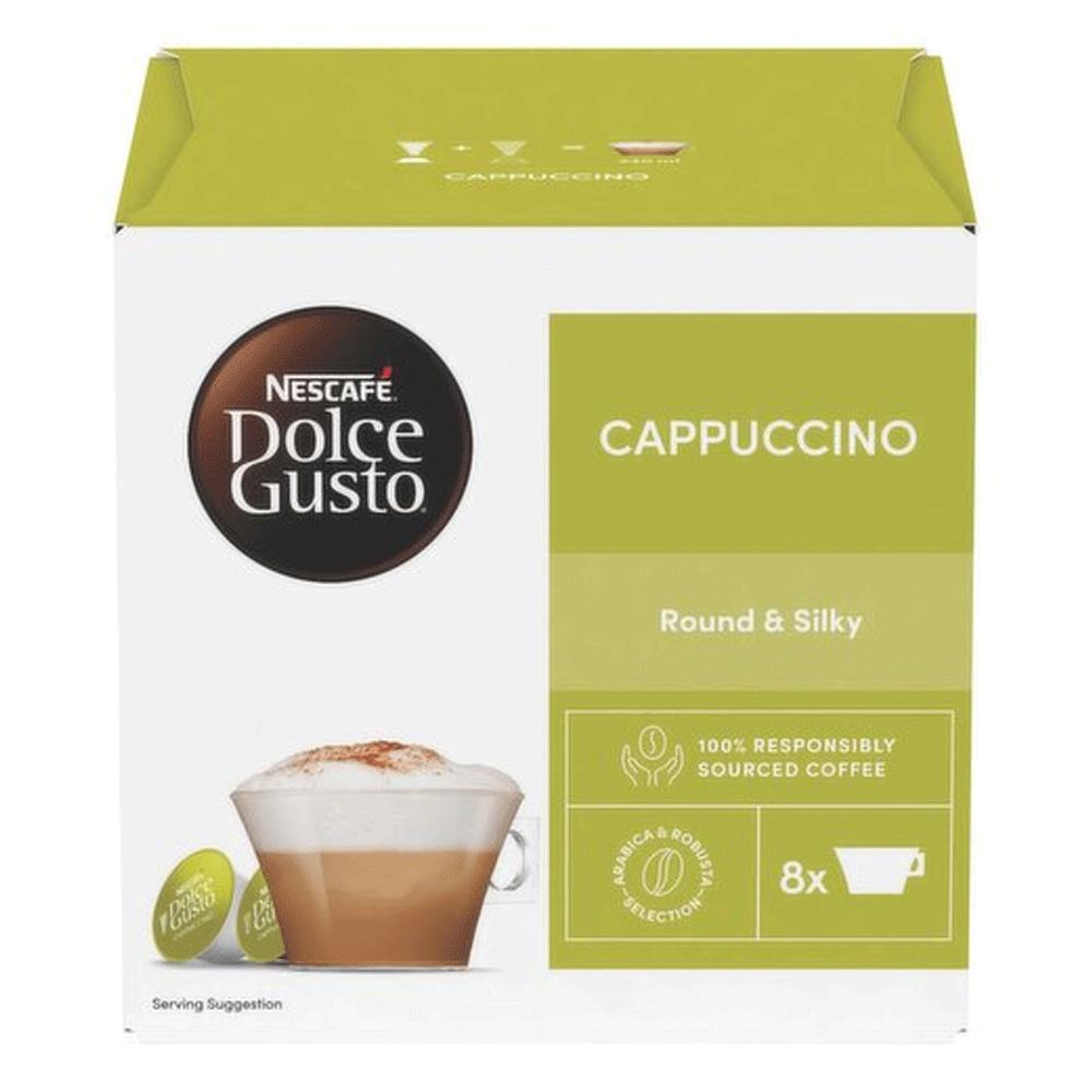 Nescafe Dolce Gusto Cappuccino Round & Silky Coffee Pods 186.4g