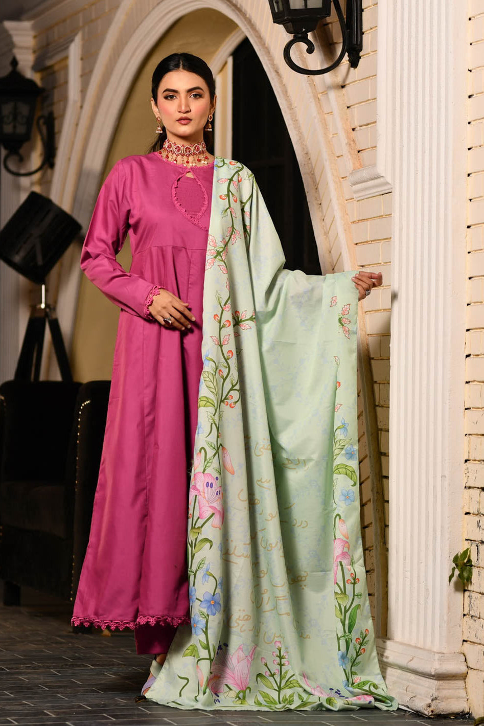 Tng By Md Odhni Collection-Aadat Odhni (Crysal Green)