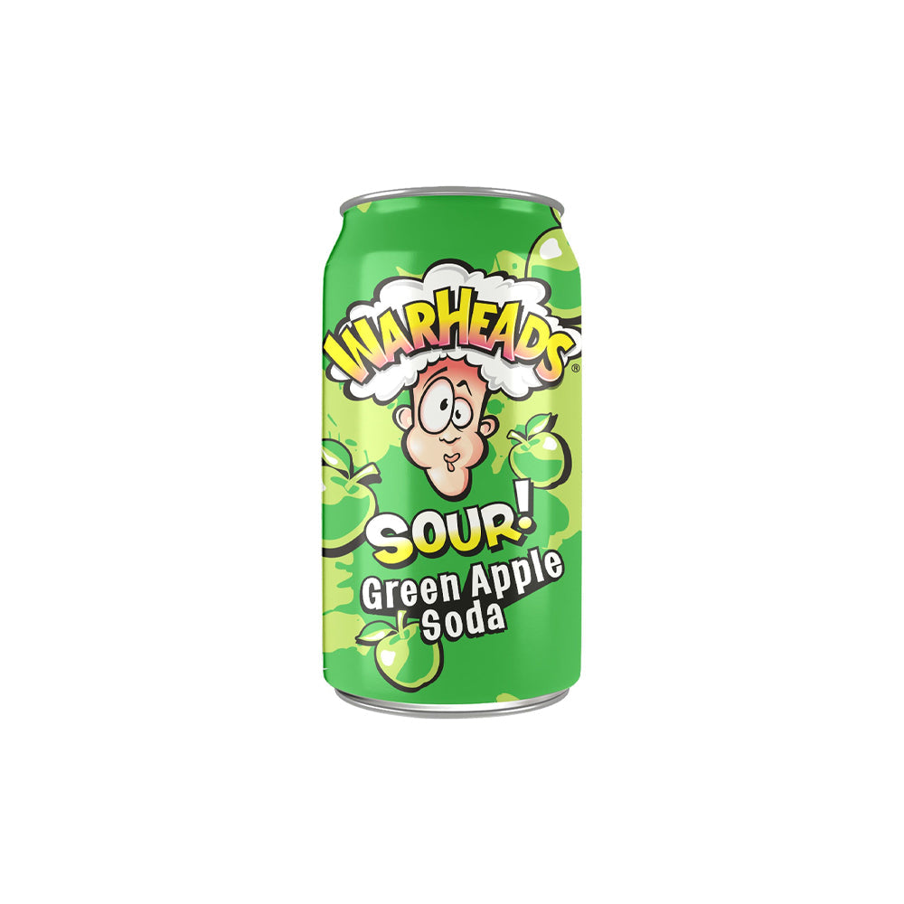 War Heads Sour Green Apple Soda 355ml - Snapcart.pk