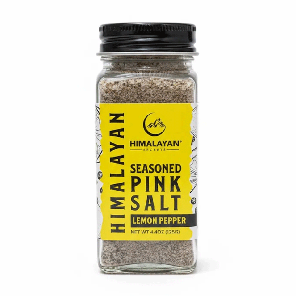 Himalayan Secrets Lemon Pepper Seasoned Pink Salt 125g