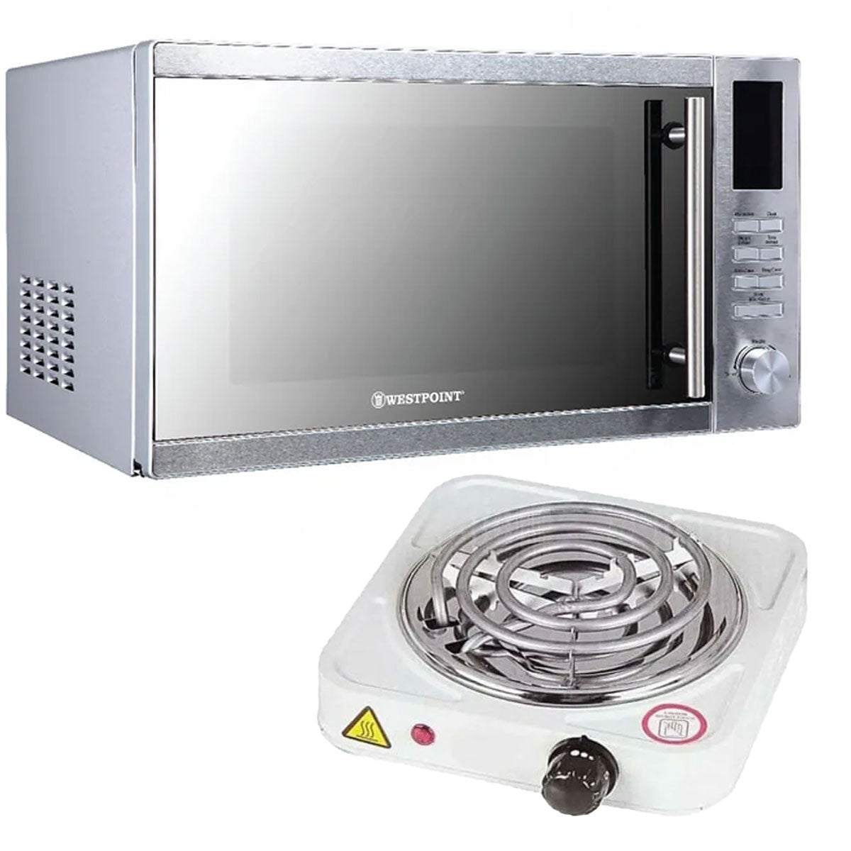 Westpoint Microwave Oven with Grill WF-851 - 40 Litres + Electric Stove/Hot Plate - Snapcart.pk