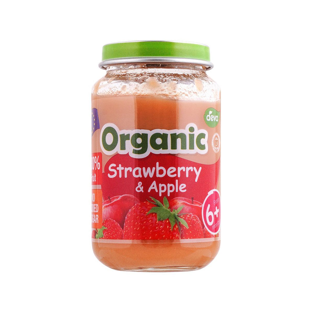 Deva Organic Strawberry & Apple 6+ Months 190g - Snapcart.pk