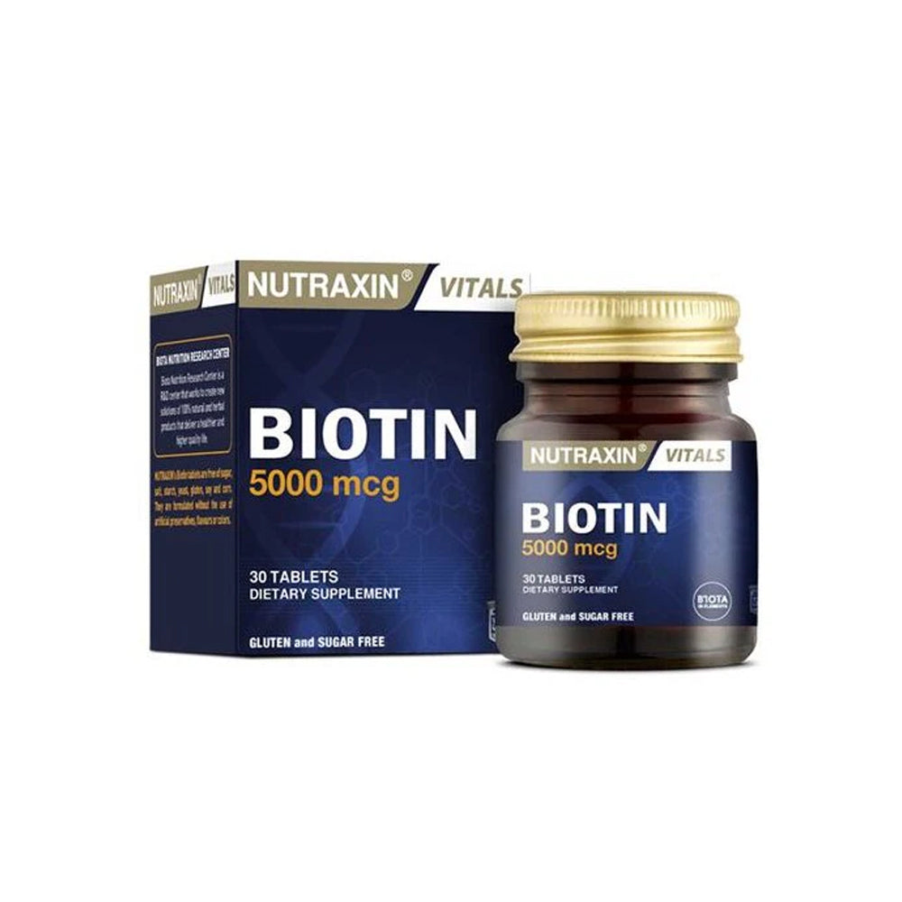 Nutraxin Biotin 5000mg 30 Tab - Snapcart.pk