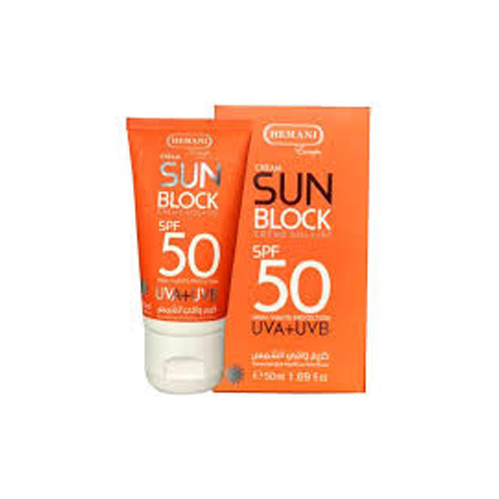 Hemani Sun Block Cream SPF 50 50ml - Snapcart.pk