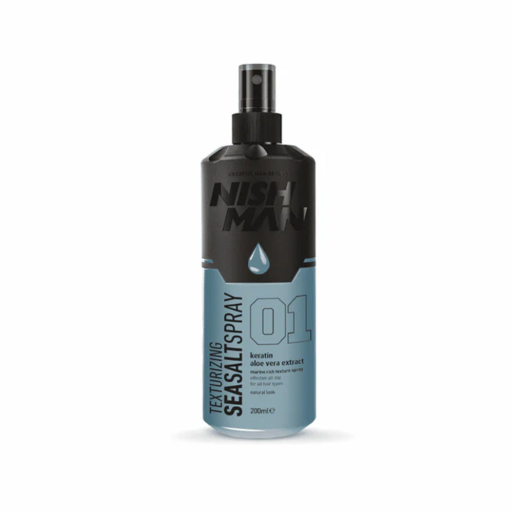 Nish Man Texturizing Seasalt Hair Spray 01 200ml - Snapcart.pk
