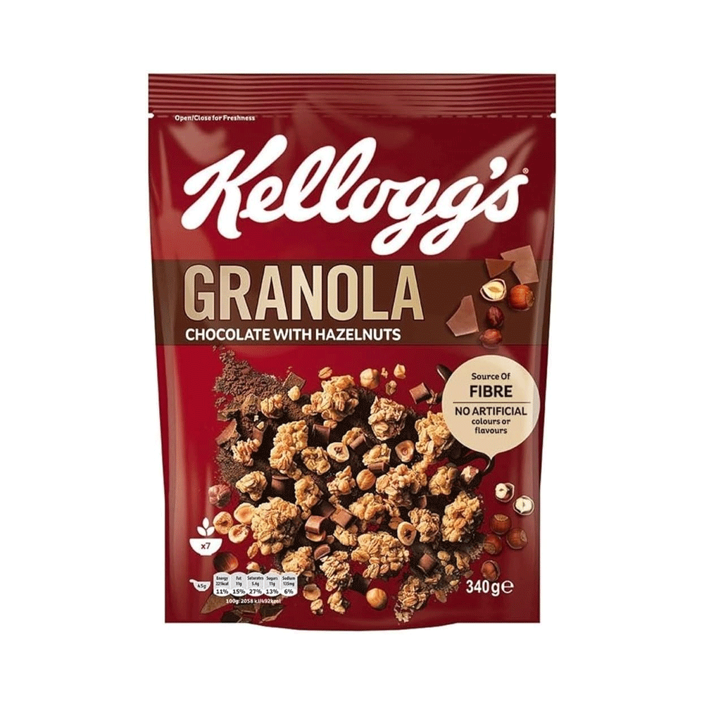 Kelloggs Granola Chocolate With Hazelnuts 340g - Snapcart.pk
