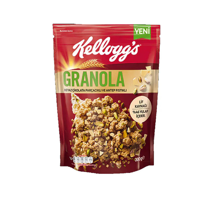 Kelloggs Granola White Chocolate With Pieces And Pistachio 300g - Snapcart.pk