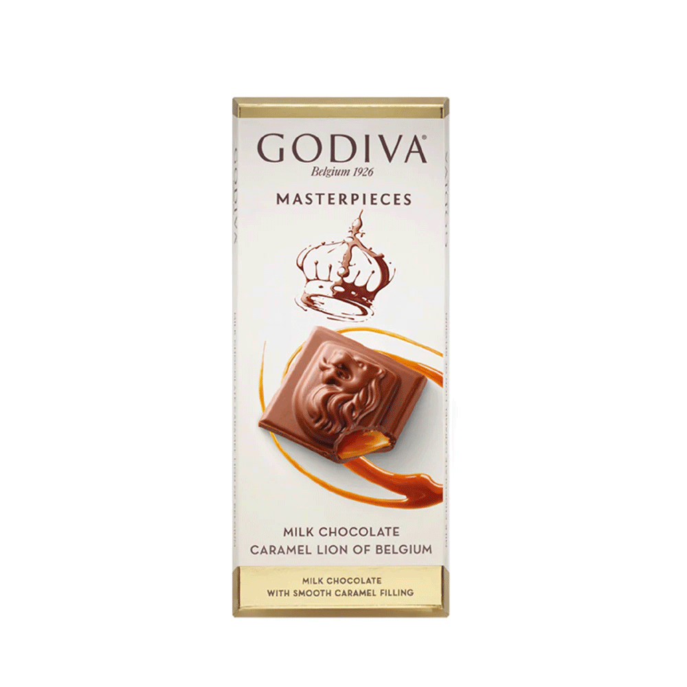 Godiva Masterpieces Caramel Lion Of Belgium Milk Chocolate 86g - Snapcart.pk