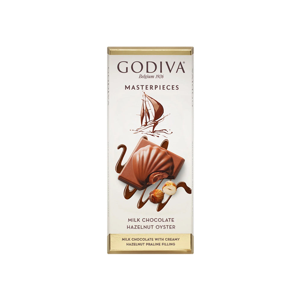 Godiva Masterpieces Milk Chocolate Hazelnut Oyster 83g - Snapcart.pk