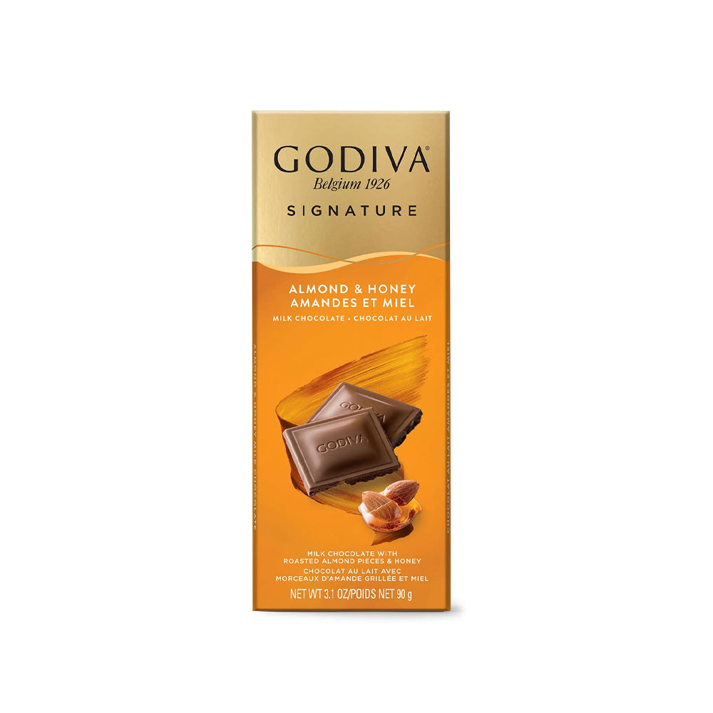 Godiva Signature Almond & Honey Milk Chocolate 90gm - Snapcart.pk