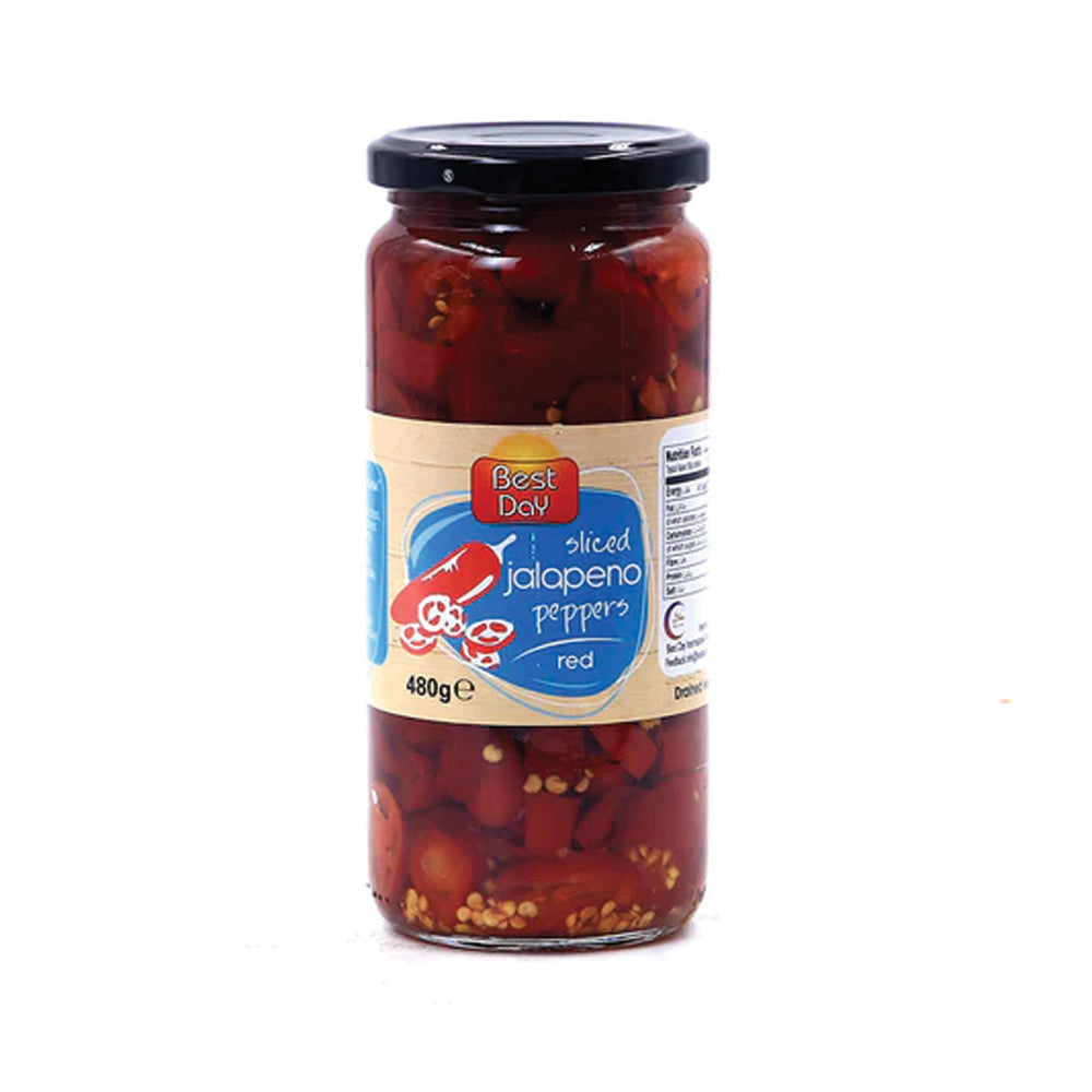 Best Day Red Sliced Jalapeno Peppers 480g - Snapcart.pk