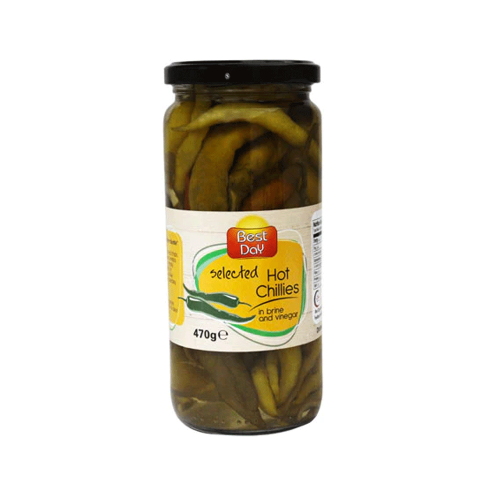 Best Day Selected Hot Chillies In Brine & Vinegar 470g - Snapcart.pk
