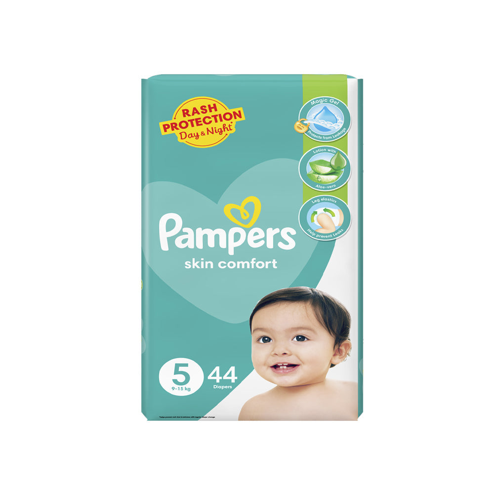 Pampers Skin Comfort Junior 5 Diapers 44s - Snapcart.pk