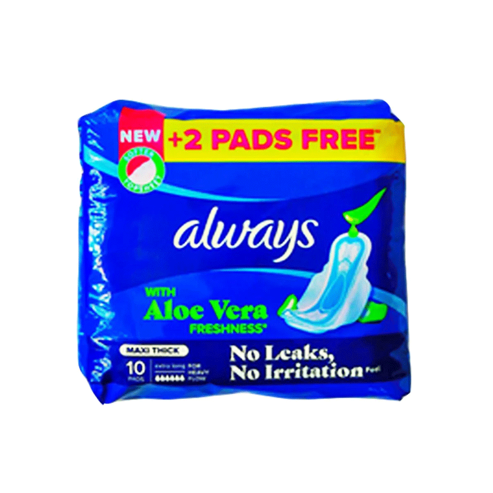 Always With Aloe Vera Maxi Thick Extra Long Pads 10s