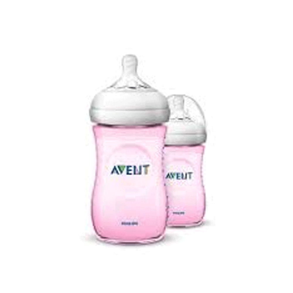 Avent Natural Bottle 260ml Pink Twin Pack 774860 - Snapcart.pk