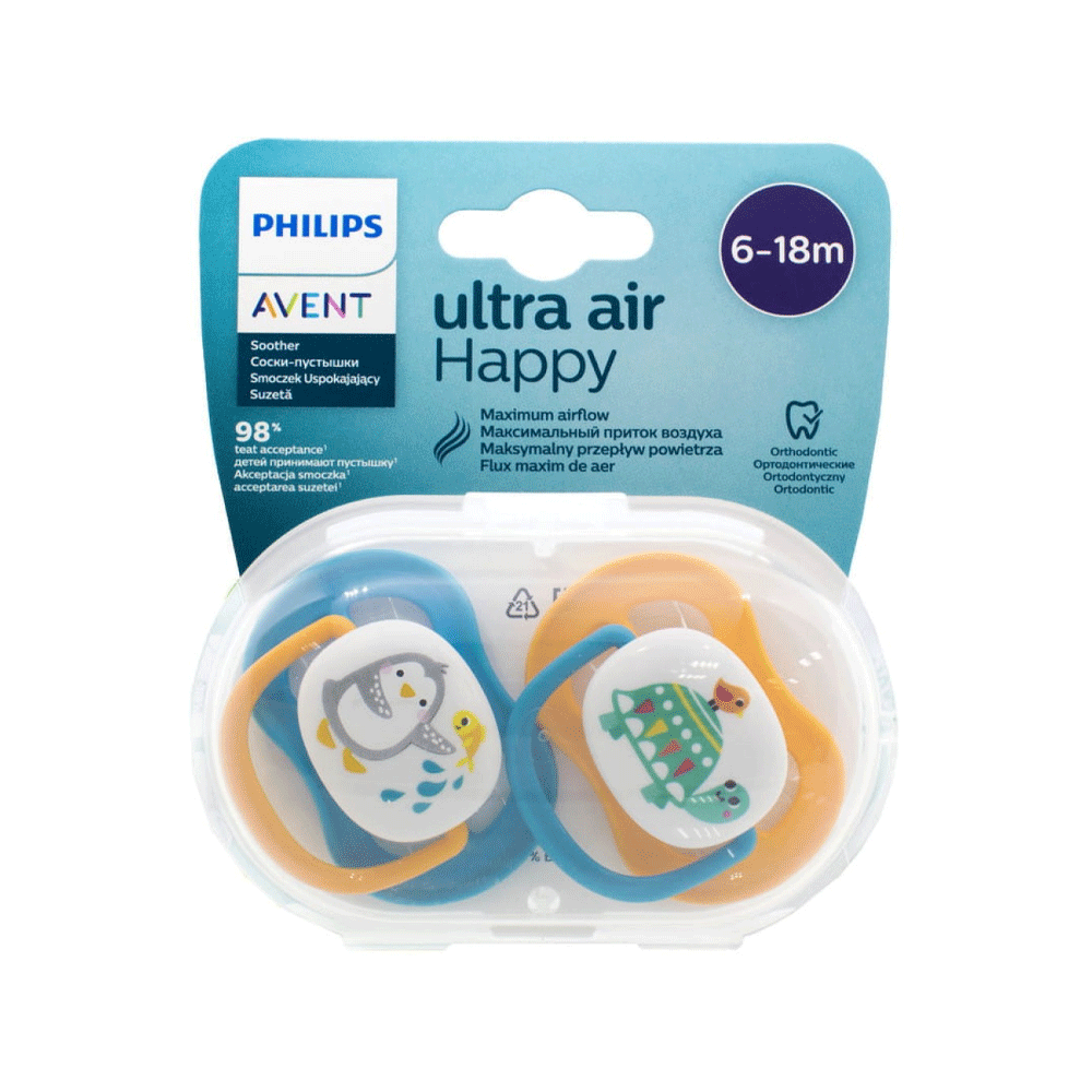 Avent Ultra Air Animals Soother 6-18m Scf080/07 - Snapcart.pk