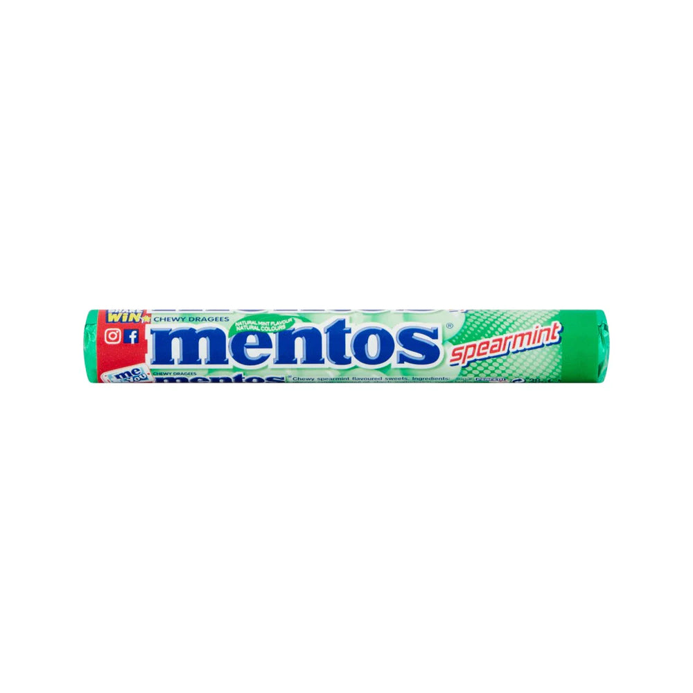 Mentos Spearmint Chewy Dragees 38g - Snapcart.pk