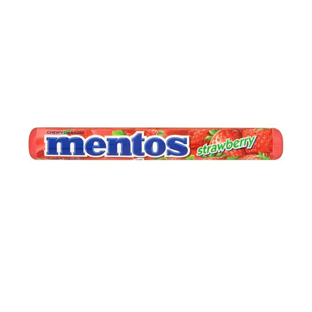 Mentos Strawberry Chewy Dragees 37.5g - Snapcart.pk